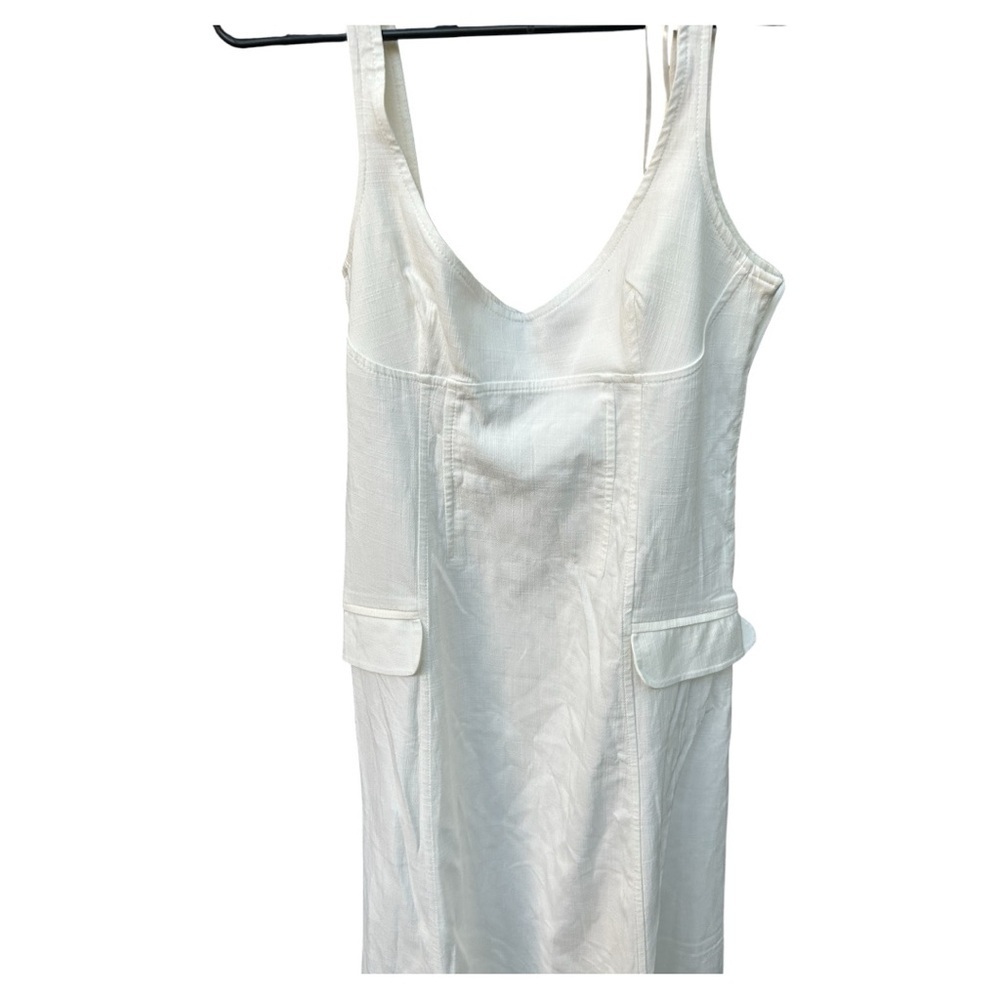 NWT Zara Woman's Textured Dress Off-White - Picture 5 of 10